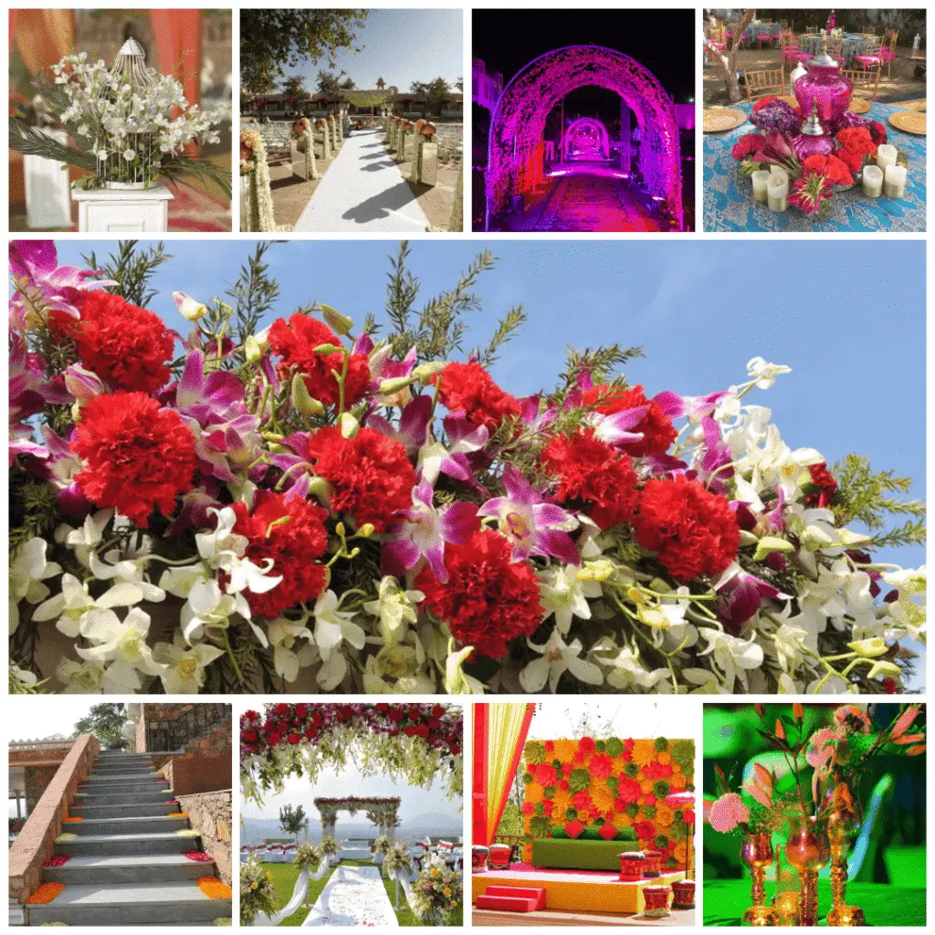 Flower decoration for wedding events